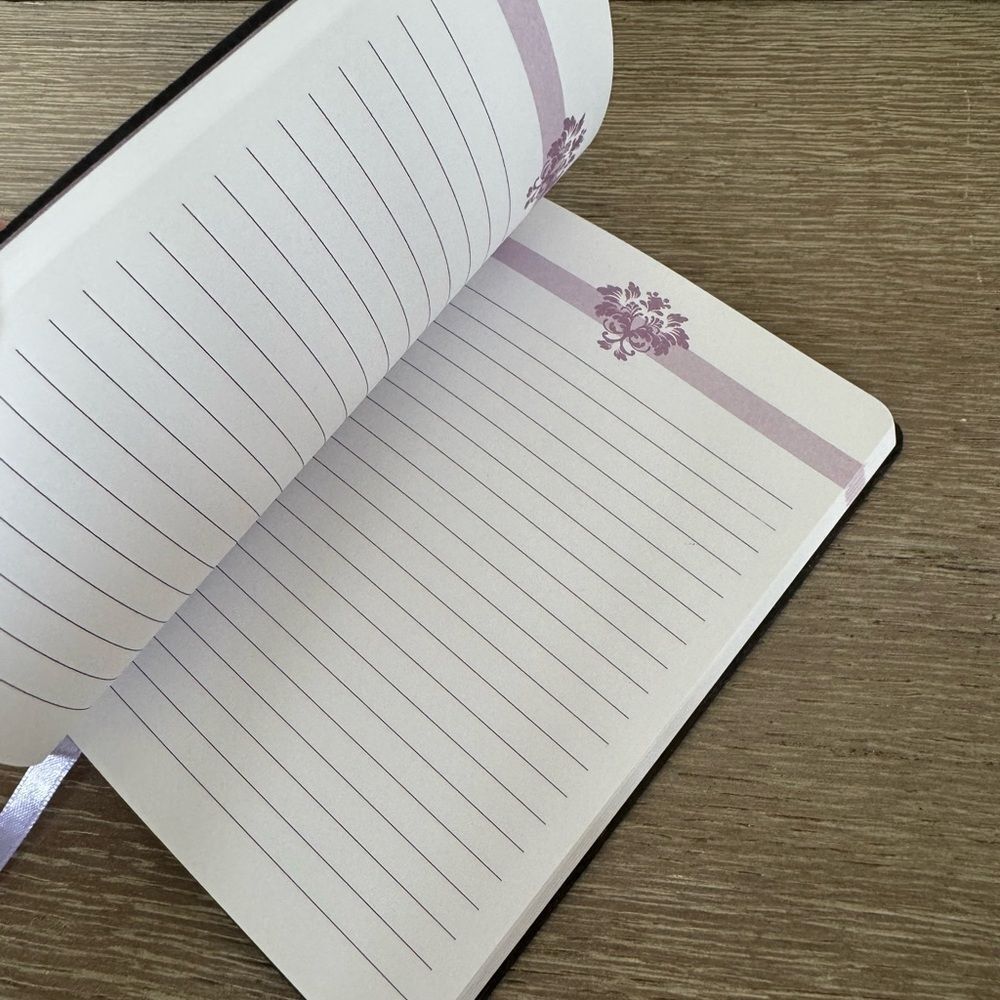 Purple Design Leather Bound Journal Notebook - Picture 3 of 3